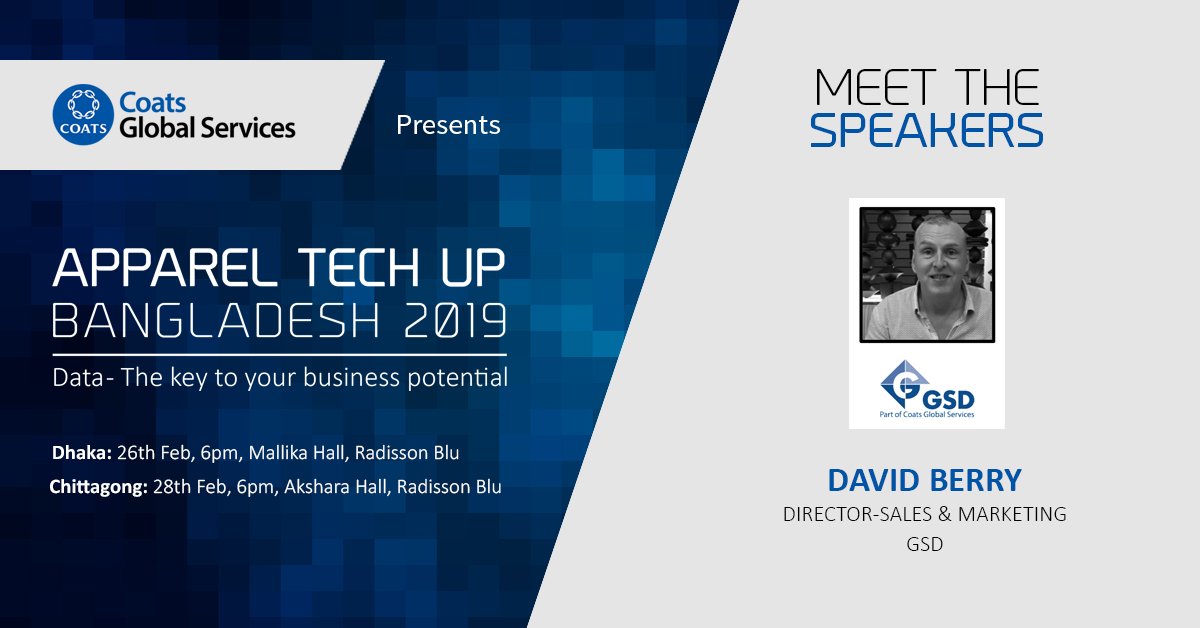 Apparel_TechUp's tweet photo. Meet David Berry, our 2nd speaker for the Apparel Tech-up evening. Don't miss his 35+ years' experiential take on the business impact of method improvement in the apparel industry. Click here to request your invite. https://t.co/QKphD1L3QC https://t.co/TbmTncEvA0