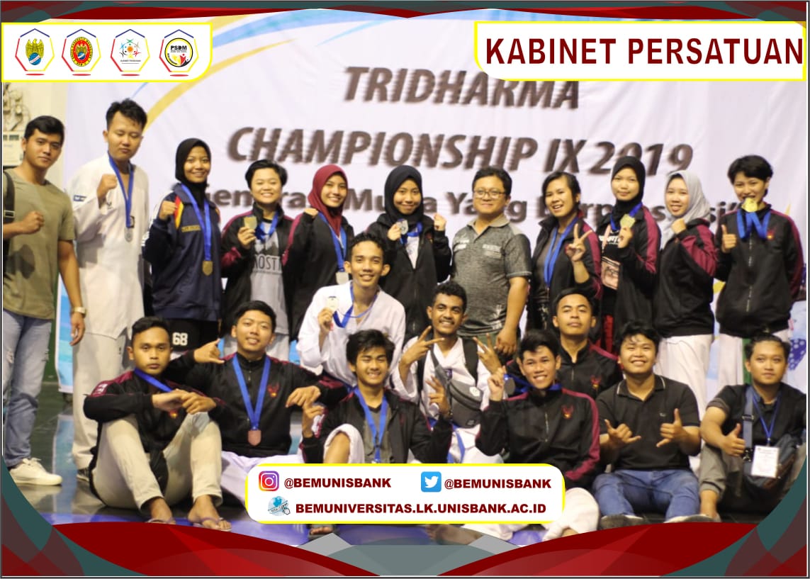 Halo SOBAT UNISBANK!!! 
BEM-U 2019 membawa kabar baik prestasi dari teman2 UKM TAKWONDO 2019 
Selamat dan sukses atas prestasi dan keberhasilan di 2019 awal ini!!
semoga ke depannya dapat kembali dari berbagai macam turnamen dan prestasi yang lebih banyak!!
SELAMAT DAN SUKSES!!!