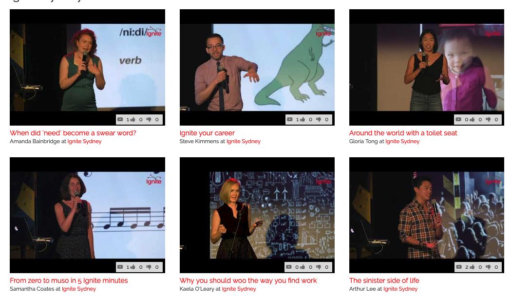 With thanks to <a href="/huntwithpixels/">Hunting With Pixels</a> the videos from Ignite Sydney 18 are now online!

ignitetalks.io/playlists/igni…
