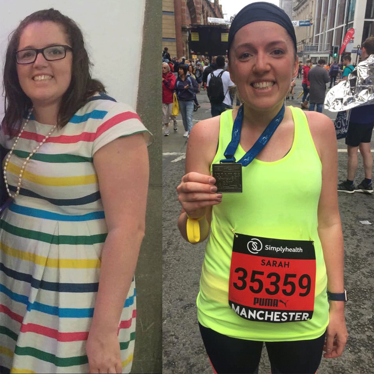 SlimmingWorld's tweet photo. Pharmacist Sarah decided to join #SlimmingWorld so she could set a healthy example to her patients. Now, 7st lighter, she’ll be lining up as part of #SWTeam2019 at the @LondonMarathon – raising money for @CR_UK and @IrishCancerSoc! https://t.co/V6jIwIvdGK #CharityTuesday https://t.co/enFOzklBAb