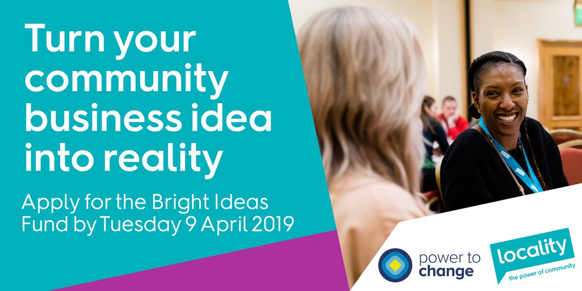 Got a good idea for a community business but need help developing it? 

Great news! Community groups, associations &amp; organisations across England can now apply to the #BrightIdeasFund for tailored support &amp; grants of up to £15,000 >> ow.ly/E1rD30nzub6 #funding