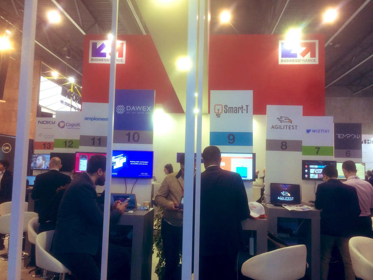 BF_Netherlands's tweet photo. Discover the #innovative solutions of our French exhibitors @Wiztivi @agilitest @DawexData @AppaloosaStore @CogniK_ @amplement and many more at the French #Pavilion hal 8.1 #MWC19 #LaFrenchTech https://t.co/mIUKhVu3fY