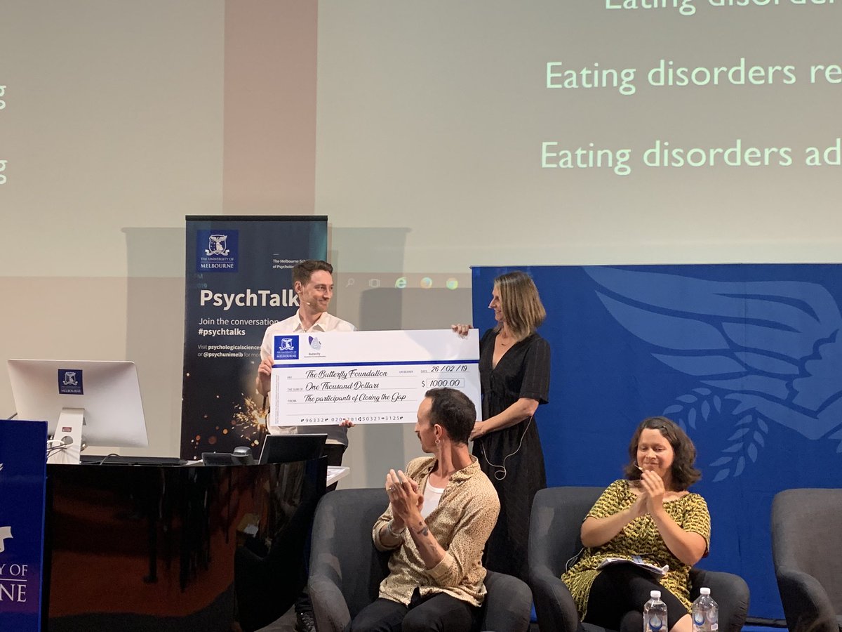 Bfoundation's tweet image. Thanks so much @Scott1Griffiths and @Psychunimelb for giving consumers involved in your research the choice to give back to a charity. This is how research should be done! We were so chuffed to receive $1000 from incredible participants at #psychtalks tonight.