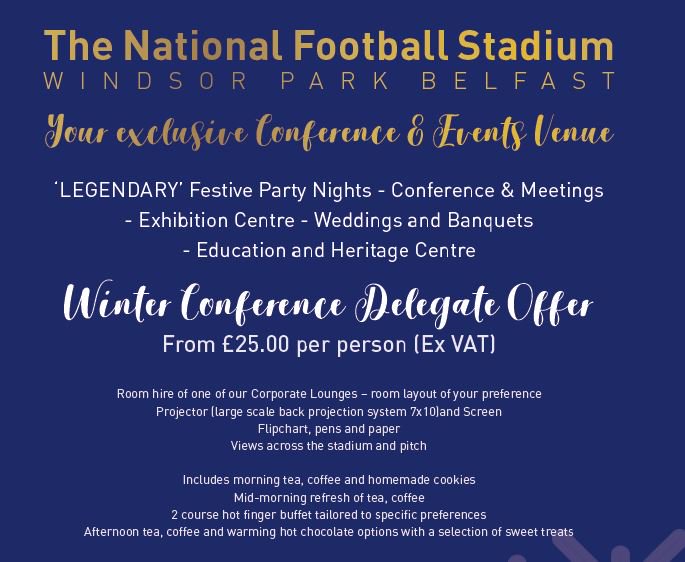 NFS at Windsor Park (@nfsevents) on Twitter photo The sun is shining, but our Winter Conference Delegate offer continues. BOOK your conference, meeting or event at the National Football Stadium at Windsor Park this March <a href="/NFSEvents/">NFS at Windsor Park</a> #offer #eventsni #Belfast #booknow The sun is shining, but our Winter Conference Delegate offer continues. BOOK your conference, meeting or event at the National Football Stadium at Windsor Park this March <a href="/NFSEvents/">NFS at Windsor Park</a> #offer #eventsni #Belfast #booknow