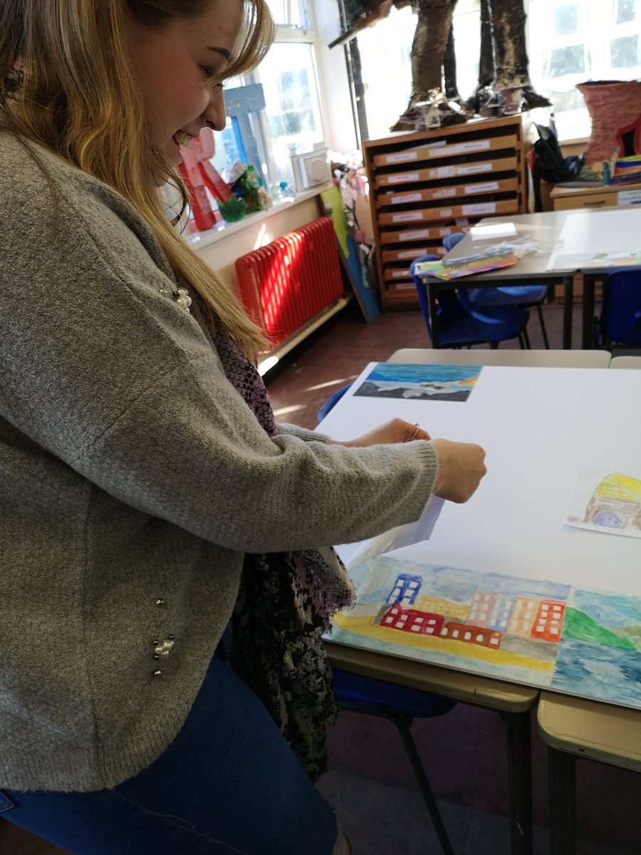 ART_BHS's tweet image. Teacher from across south wales working together for the @skblueballoon charity.  #halftermfun #artteachers #arts