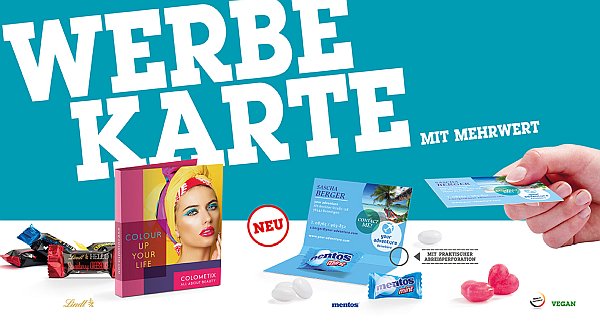 WerbeDirect's tweet image. #Werbekarten mit praktischer Abreißfunktion, als #Visitenkarte, am #PointofSale oder als #Einladung.  Inkl. vielen süßen Füllvarianten, in zwei Formate. Die #Werbekarte wird individuell bedruckt. 
57127.seu1.cleverreach.com/m/7260518/