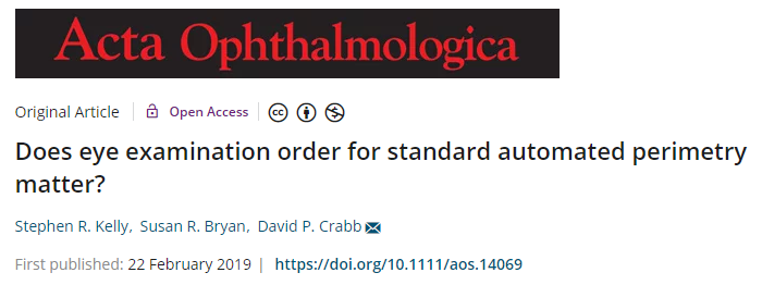 Congratulations to our very own PhD student Stephen on his first publication, looking at the effect of testing order on Standard Automated Perimetry! Be sure to give it a read (open access) at: onlinelibrary.wiley.com/doi/full/10.11…
#glaucoma #perimetry #visualfield #openaccess