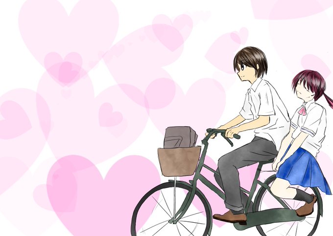 自転車二人乗りのtwitterイラスト検索結果 古い順