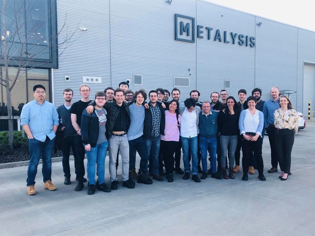 metalysis_tech's tweet photo. Today we welcomed The Advanced Metallic Systems CDT for their annual visit, hosted by Dr. Lyndsey Benson, Metalysis' Senior Researcher & a former attendee! @MetallicsCDT @sheffielduni @ManchesterUniv #Metalysis #OneNorth #Sheffield #Rotherham https://t.co/AByprjv1yg