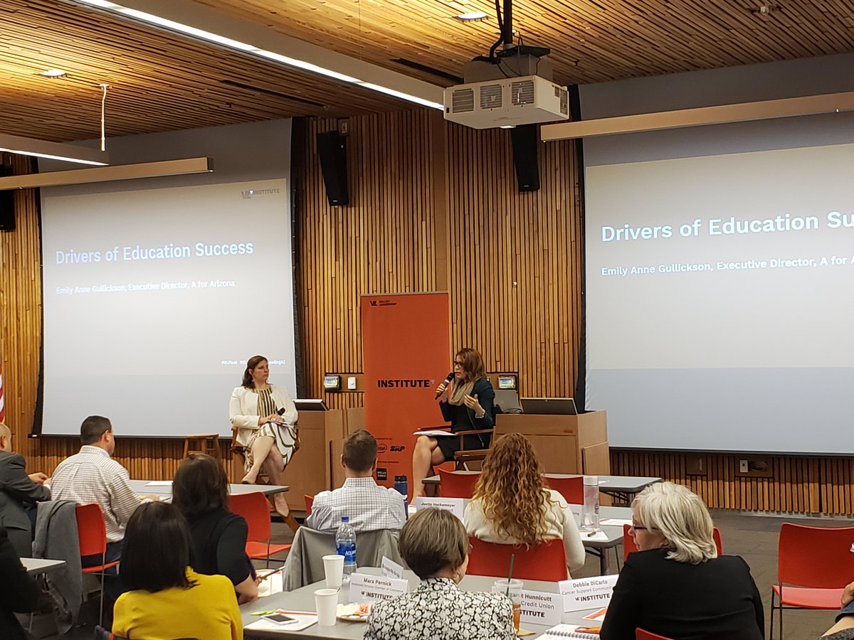VLeadership's tweet photo. #VLInstitute's first ever two-part education program day wrapped up last week with a stellar lineup of different perspectives for achieving Arizona's educational goals. Thank you to all the thought-leaders who joined us and to @smcccougar for hosting us. #LeadingAZ #VLPivot https://t.co/nrFTloKHcl