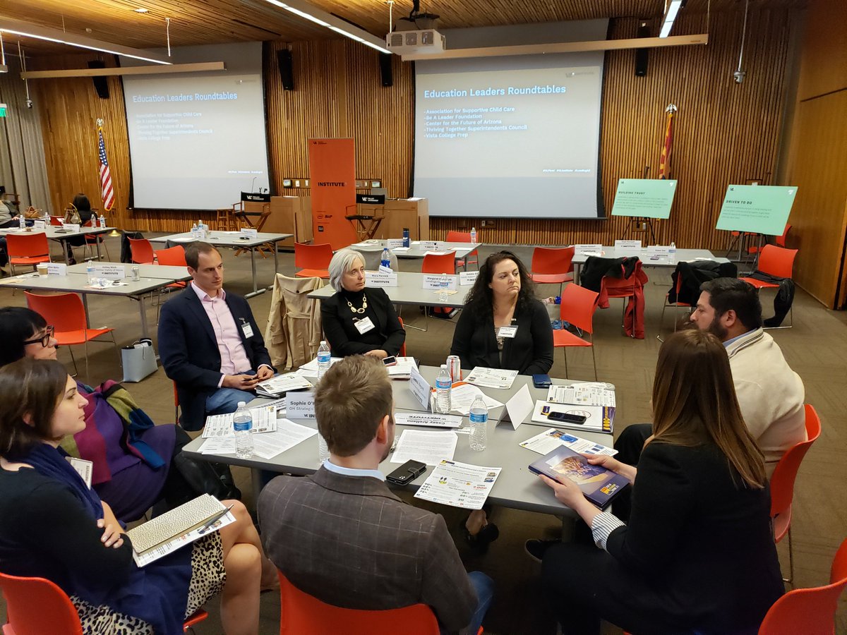 VLeadership's tweet photo. #VLInstitute's first ever two-part education program day wrapped up last week with a stellar lineup of different perspectives for achieving Arizona's educational goals. Thank you to all the thought-leaders who joined us and to @smcccougar for hosting us. #LeadingAZ #VLPivot https://t.co/nrFTloKHcl