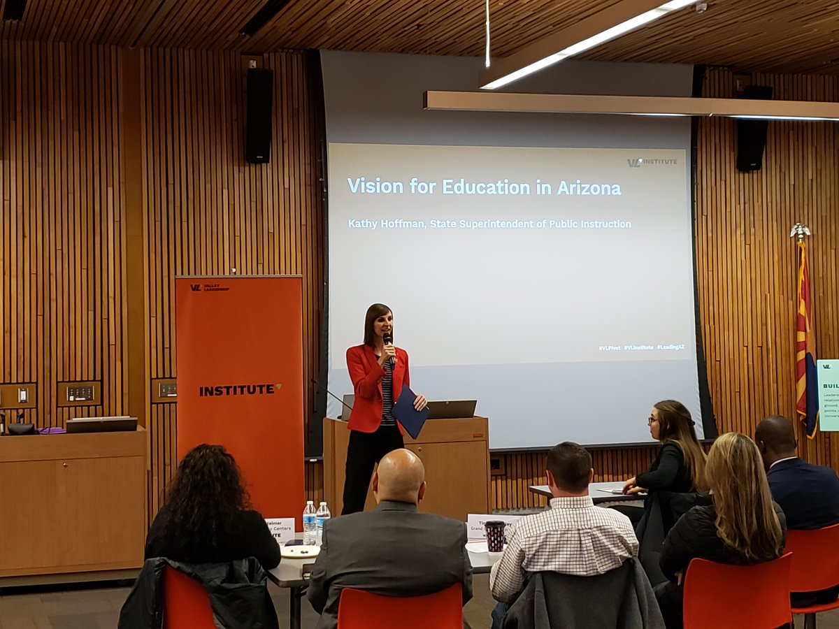 VLeadership's tweet photo. #VLInstitute's first ever two-part education program day wrapped up last week with a stellar lineup of different perspectives for achieving Arizona's educational goals. Thank you to all the thought-leaders who joined us and to @smcccougar for hosting us. #LeadingAZ #VLPivot https://t.co/nrFTloKHcl