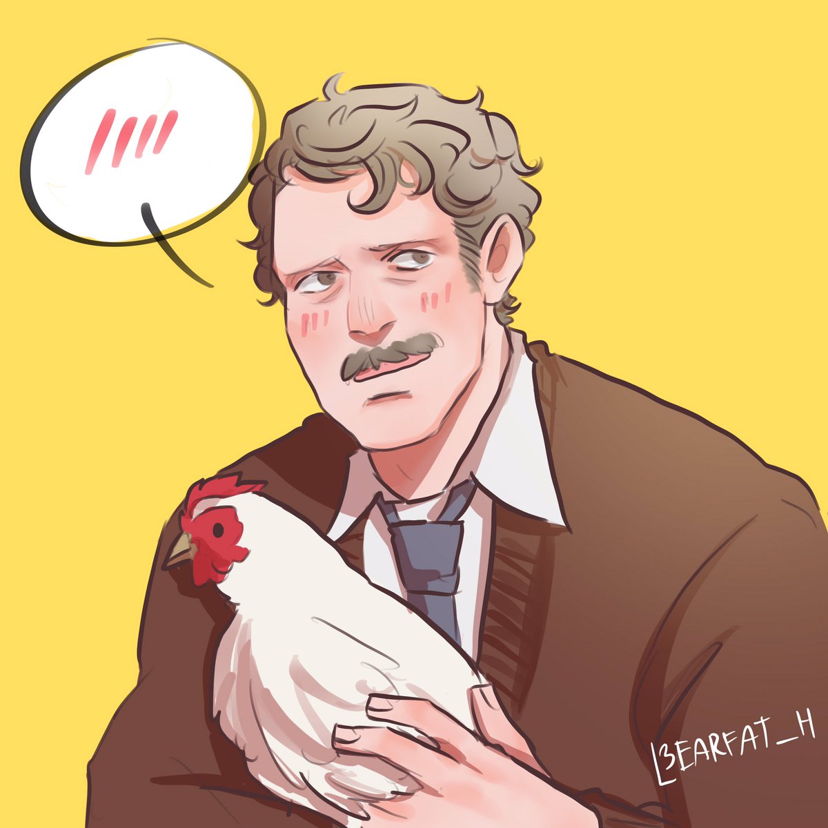 L3earfat's tweet photo. น้องกระทิงและไก่ของเขา ตอนหันไปเห็น Adam ฟฟฟ Elias คือน่ารักๆๆๆๆ น่ารักจนจะร้องไห้ 😭😭
#hannigram #BabyBull #BasicChicken https://t.co/wHrHclxetk