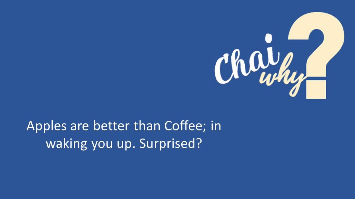 ChaiHour_'s tweet photo. *We bet you dont know this one!*
Apples have natural and pure sugar which give you a natural high and thus prove to be better than a cup of coffee. Fructose in apples actually provides energy boost.
#ChaiHour
#ChaiWhy
#JaagoPakistan
#ApplesVsCoffee https://t.co/Ip7qCza3Um