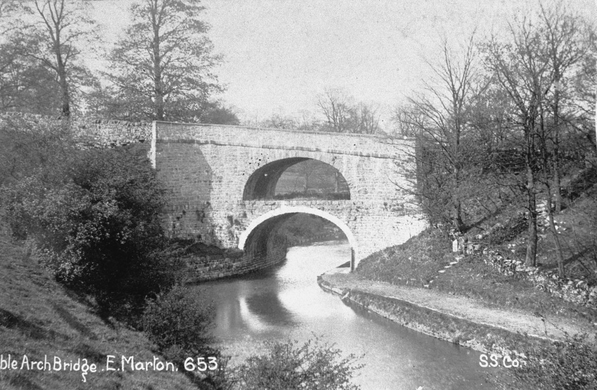 CRTBill's tweet photo. A final bridge for #ICEbridgeMonth is the double arch bridge that carries the A59 over the Leeds &amp; Liverpool Canal built c 1790-1795 https://t.co/Jg4zUAXVz8
