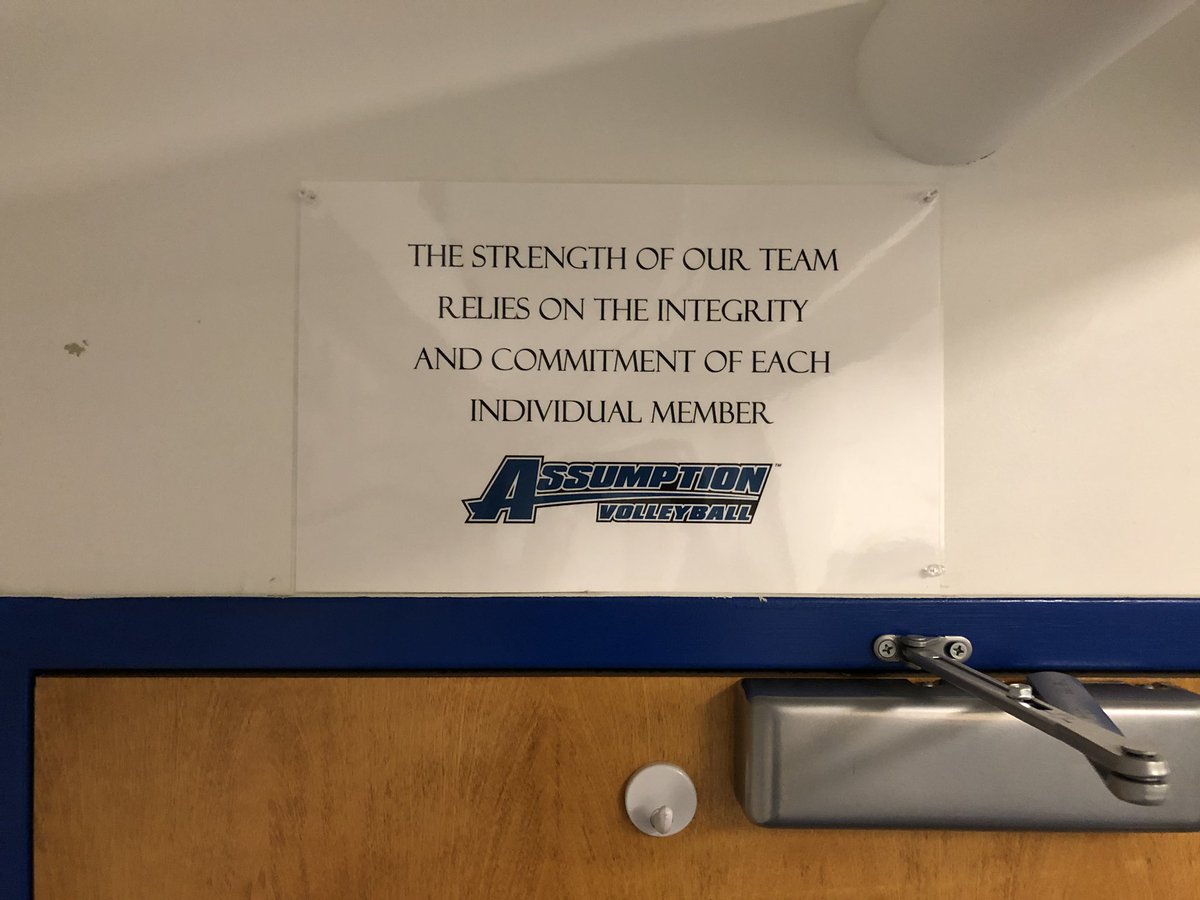 AssumptionVB's tweet image. New sign in the locker room! This is part of our team mission statement that our leadership council wrote. Such a great message! #HoundNation #ACVB