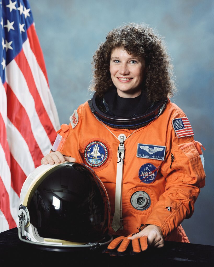February 26, 1958: Happy Birthday to 5x shuttle flyer, Susan Helms! 