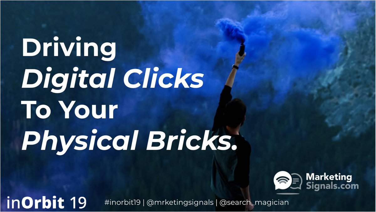 search_magician's tweet photo. Come see my presentation about “Driving Digital Clicks To Your Physical Bricks” at #inOrbit19 on 15/03 in beautiful #portoroz Slovenia - https://t.co/cX7m22SYlE

Invaluable information if you work within #retail or any #business with a physical presence. #PPC #social #attribution https://t.co/hI8PghrUhf