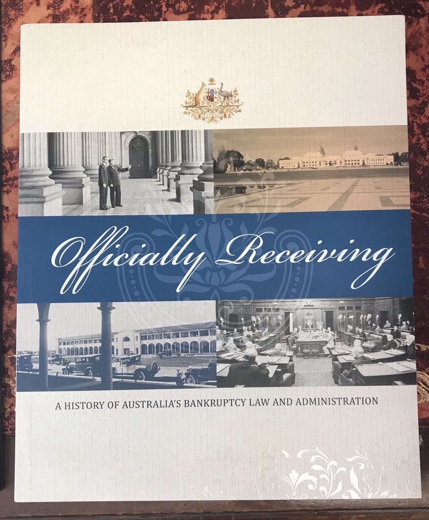 TribeBankruptcy's tweet photo. Whilst Bob Pykett’s centenary pamphlet on the history of @insolvencygovuk was very good, this magnificent 386 page history of the Australian Insolvency &amp; Trustee Service is a thing of beauty. This work needs replicating here  in the UK. #insolvencyhistory #officialreceiver https://t.co/XaG8ke0OyN