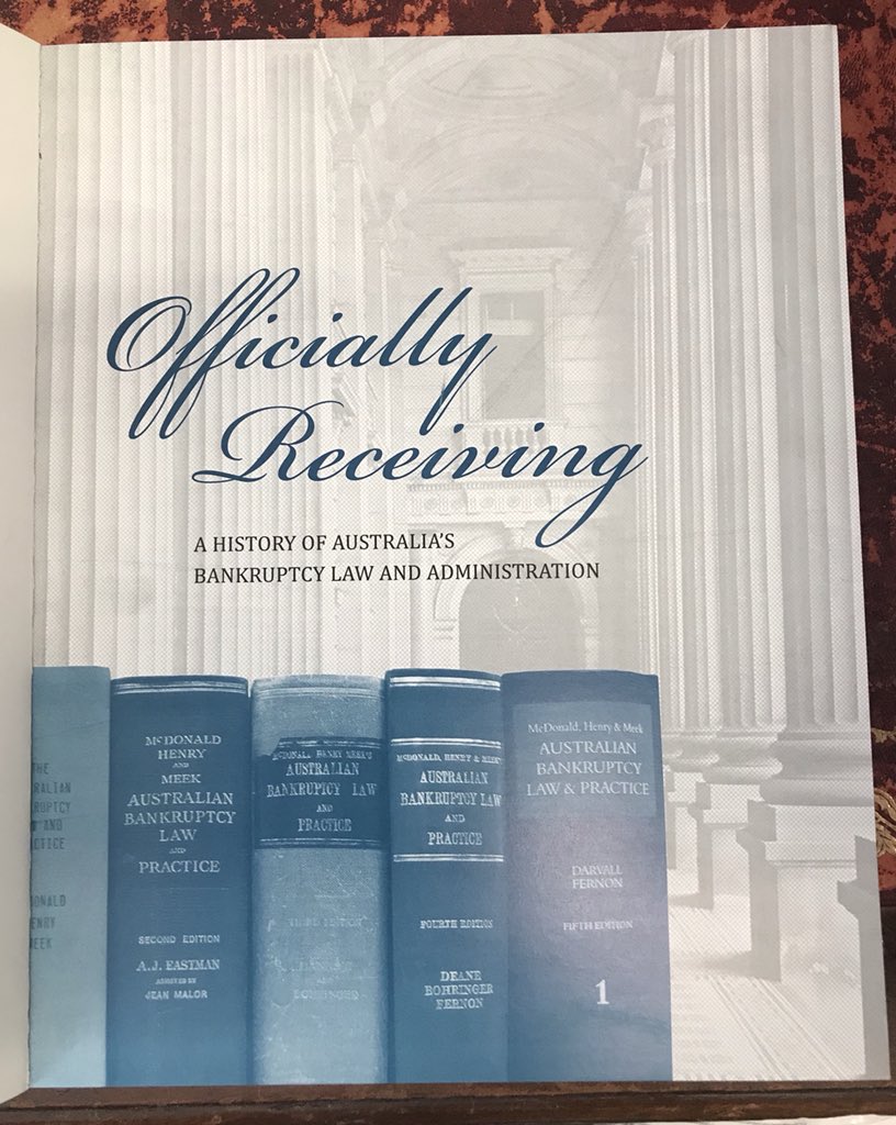 TribeBankruptcy's tweet photo. Whilst Bob Pykett’s centenary pamphlet on the history of @insolvencygovuk was very good, this magnificent 386 page history of the Australian Insolvency &amp; Trustee Service is a thing of beauty. This work needs replicating here  in the UK. #insolvencyhistory #officialreceiver https://t.co/XaG8ke0OyN