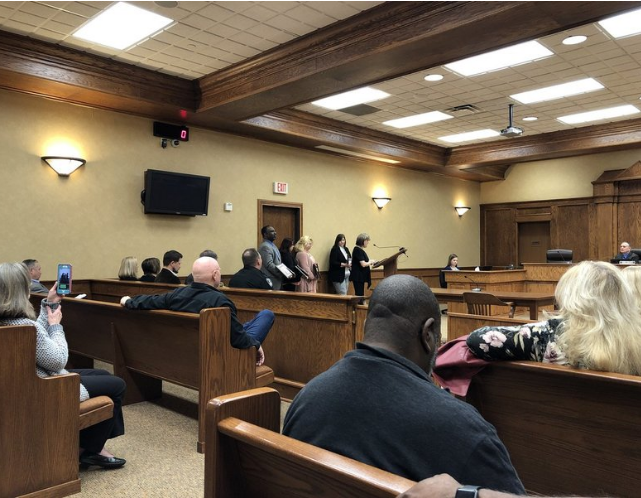 KLTV7's tweet photo. 7OnScene: Smith County Commissioners Court is meeting today. @brennakltv is at the meeting and is providing live updates: 
https://t.co/zeAKYyiTgS https://t.co/TDy0SEJ5Cf