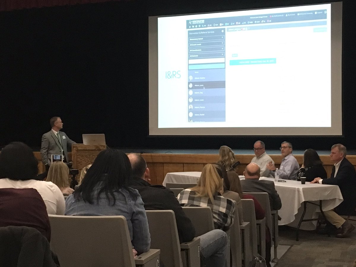 OnCourseK12's tweet image. Todd introduces us to new OnCourse staff notifications and I&amp;amp;RS features. #edtechincubator