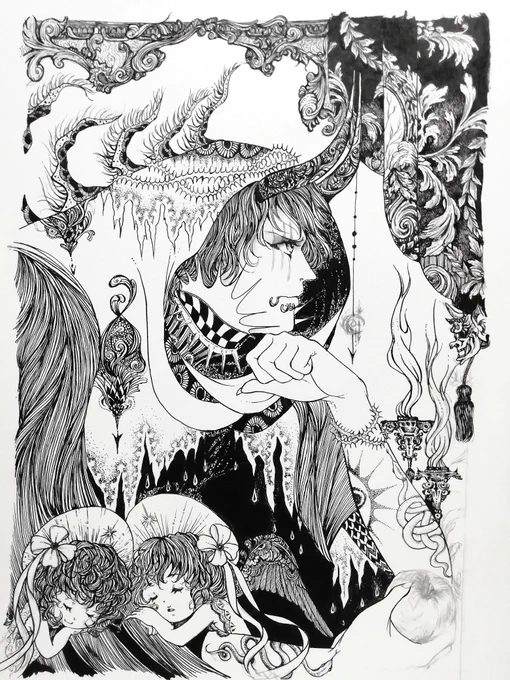 もう少しだけ描こう。

間に合いますように。
焦るな自分。丁寧に丁寧に。 