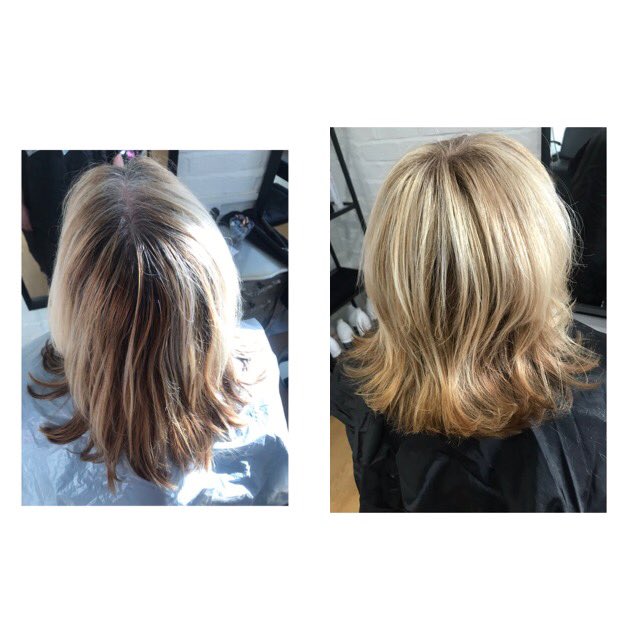 HairEsprit's tweet photo. Before and after #roots #colourfresh #blondehair #shorthairstyles #thickhair #highlights #warmblonde #cutandblowdry #tuesdayhair #instagram #Prescot https://t.co/0tiXeUvvPz