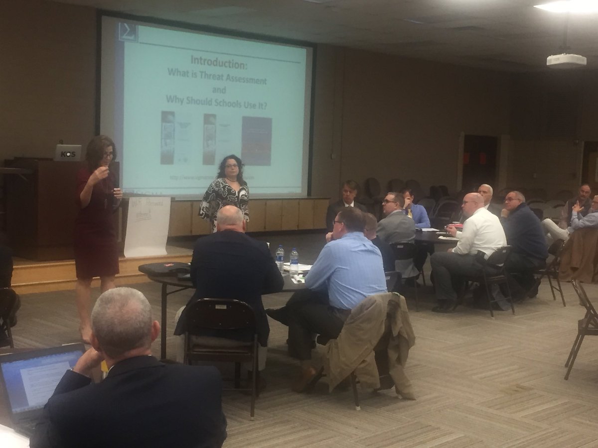 Former NCIS and Secret Service talk threat assessment with school districts. We must have a process and follow it. Thanks @NaviGatePrepare <a href="/tosstn1975/">TOSS</a> Mike Herrmann and Brenna Morse!
