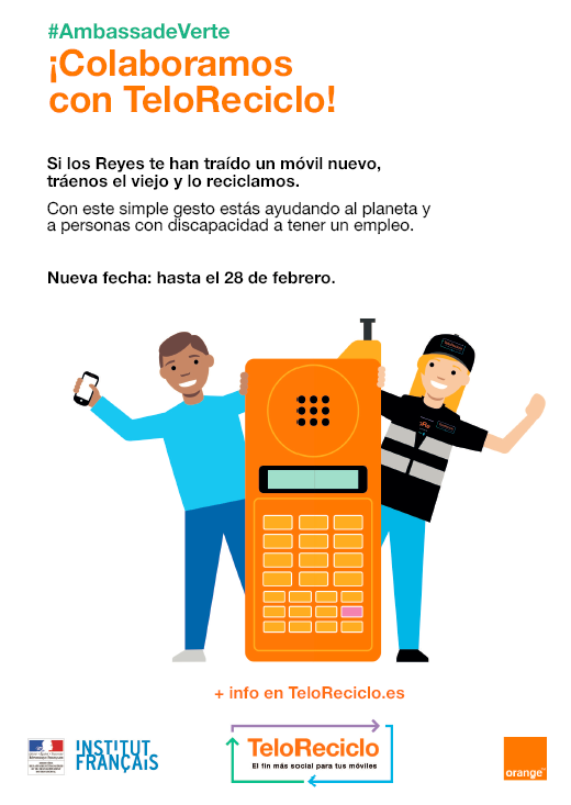 teloreciclo's tweet photo. ¿Tienes un móvil viejo en el cajón?, contribuye al medio ambiente y a la inserción laboral de personas con discapacidad reciclando en los contenedores de @teloreciclo del @IF_Espana #Ambassadeverte https://t.co/FRXv7DxWMH