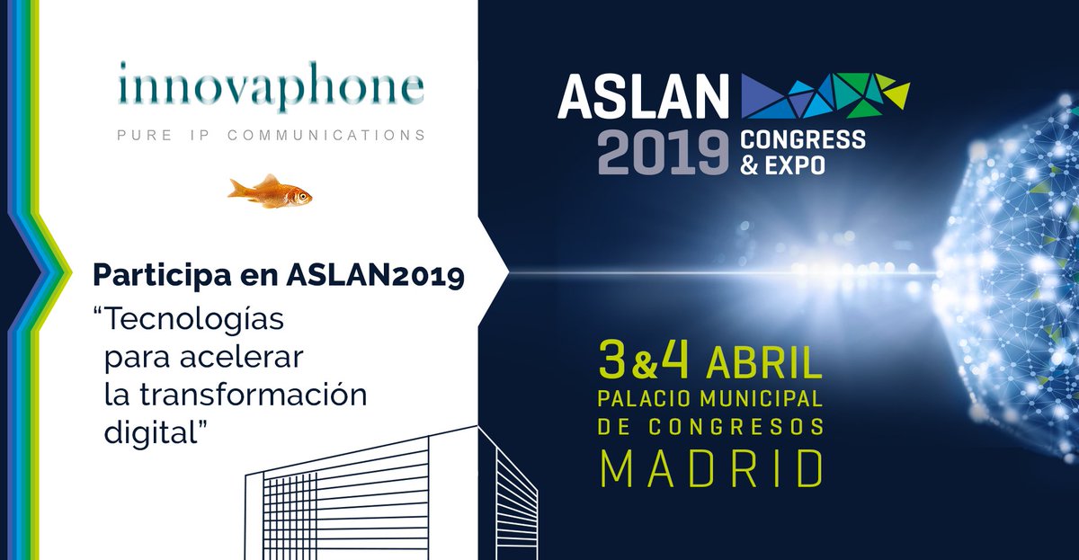 📅 ¡5 semanas para el #ASLAN2019 ! Ven a visitar nuestro stand el 3 y 4 de abril y te descubrimos todas las novedades en materia de #ComunicacionesUnificadas #DigitalWorkplace #AllIP y mucho más... ¡Te esperamos!