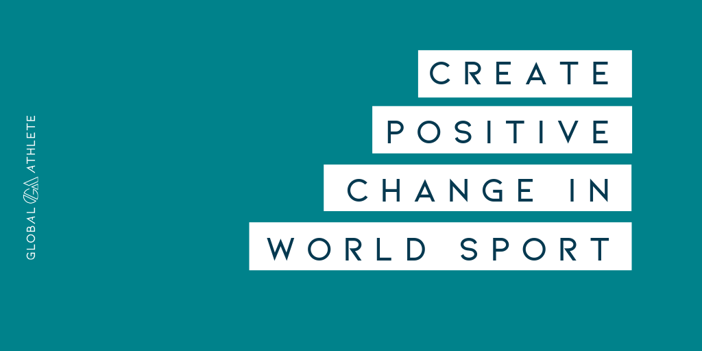 GlobalAthleteHQ's tweet photo. OUR VISION..
No. 1: Create positive change in world sport
We look forwards,not back. Driven to bring sport in line with rest of society,and that means putting the core audience -THE ATHLETES- at the❤️ of decision-making!Let's get to work! 🏑 🏀🎾🎱🏹 #WeAreAthlete #PositiveChange https://t.co/oDp8DPd1cL