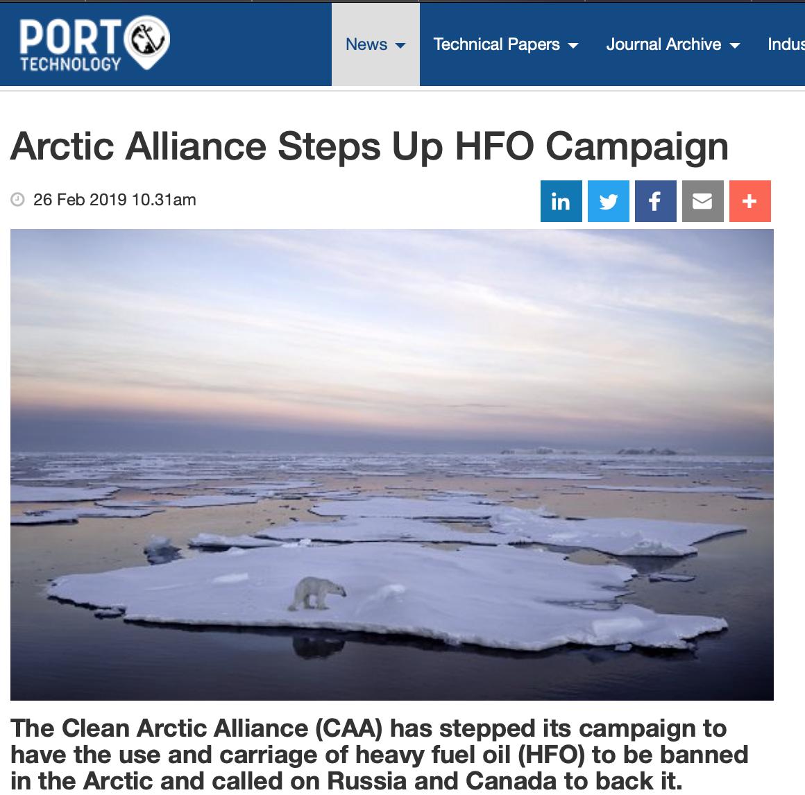 CleanArctic's tweet photo. Port Technology: .@CleanArctic has stepped its campaign to have the use and carriage of heavy fuel oil (HFO) to be banned in the Arctic and called on #Russia and #Canada to back it.
https://t.co/a5xb4l0aai @PortTechnology @Sian_Prior9 #ppr6 #shipping #pollution #ClimateEmergency https://t.co/A5PD1txhyG