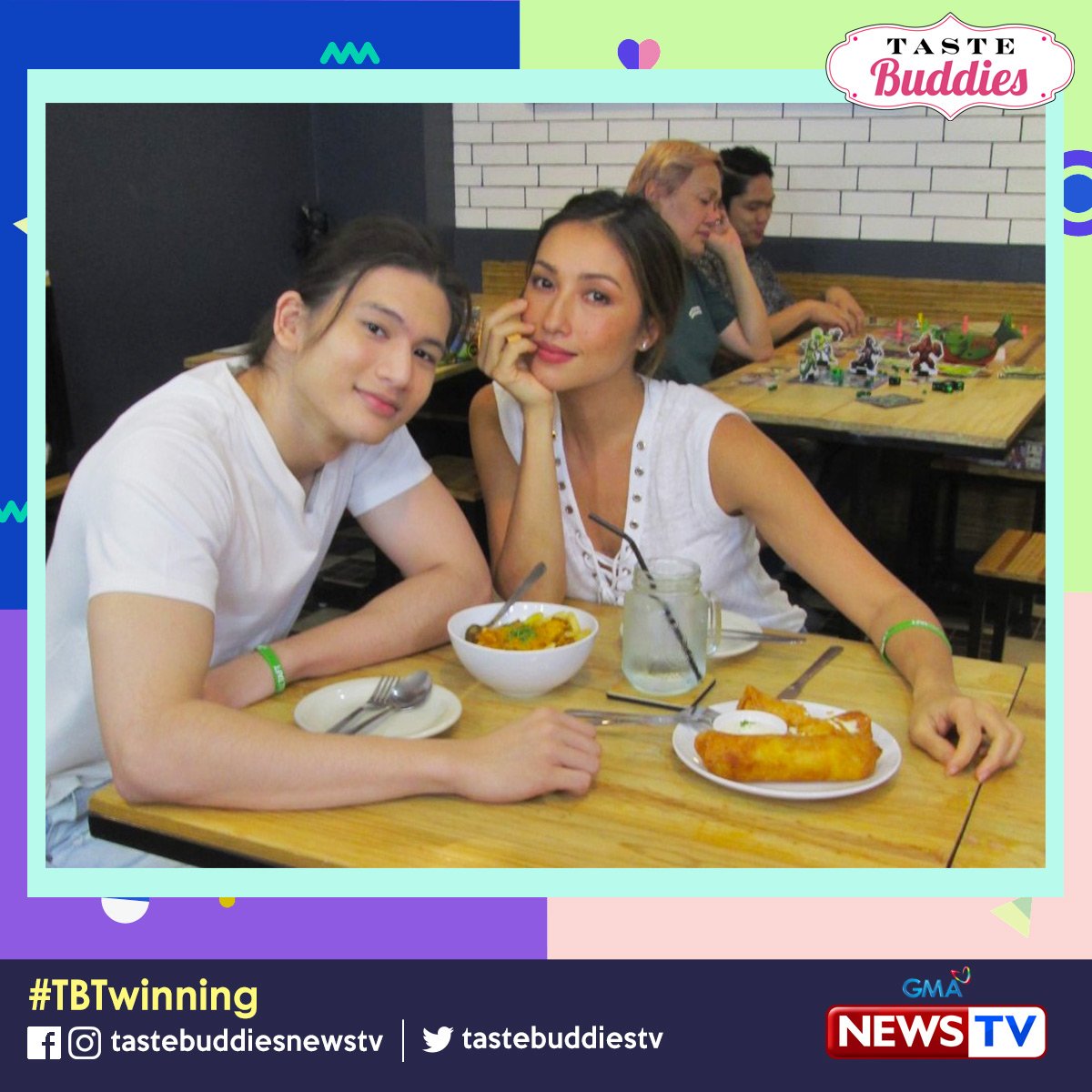 TasteBuddiesGTV's tweet photo. Ngayong weekend, tambay tayo sa TABLETAFT GAMING CAFÉ!
 Isang daang board games ang pwedeng mapaglaruan while enjoying their affordable food!
 But wait, there's more!
 Twice the fun ang episode natin! Bakit? Abangan! https://t.co/wIxZKtZMlS
