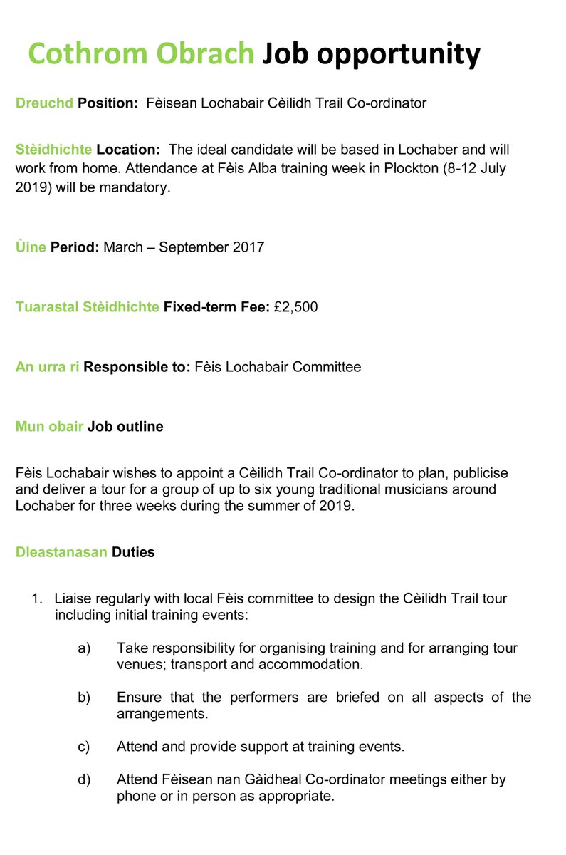 fngaidheal's tweet photo. New job opportunity @FeisLochabair: How do you fancy paid work this summer co-ordinating the Cèilidh Trail? 🤘 Please share @FeisEige @feisnamara @ingridhendo https://t.co/D0b5uv0vC4