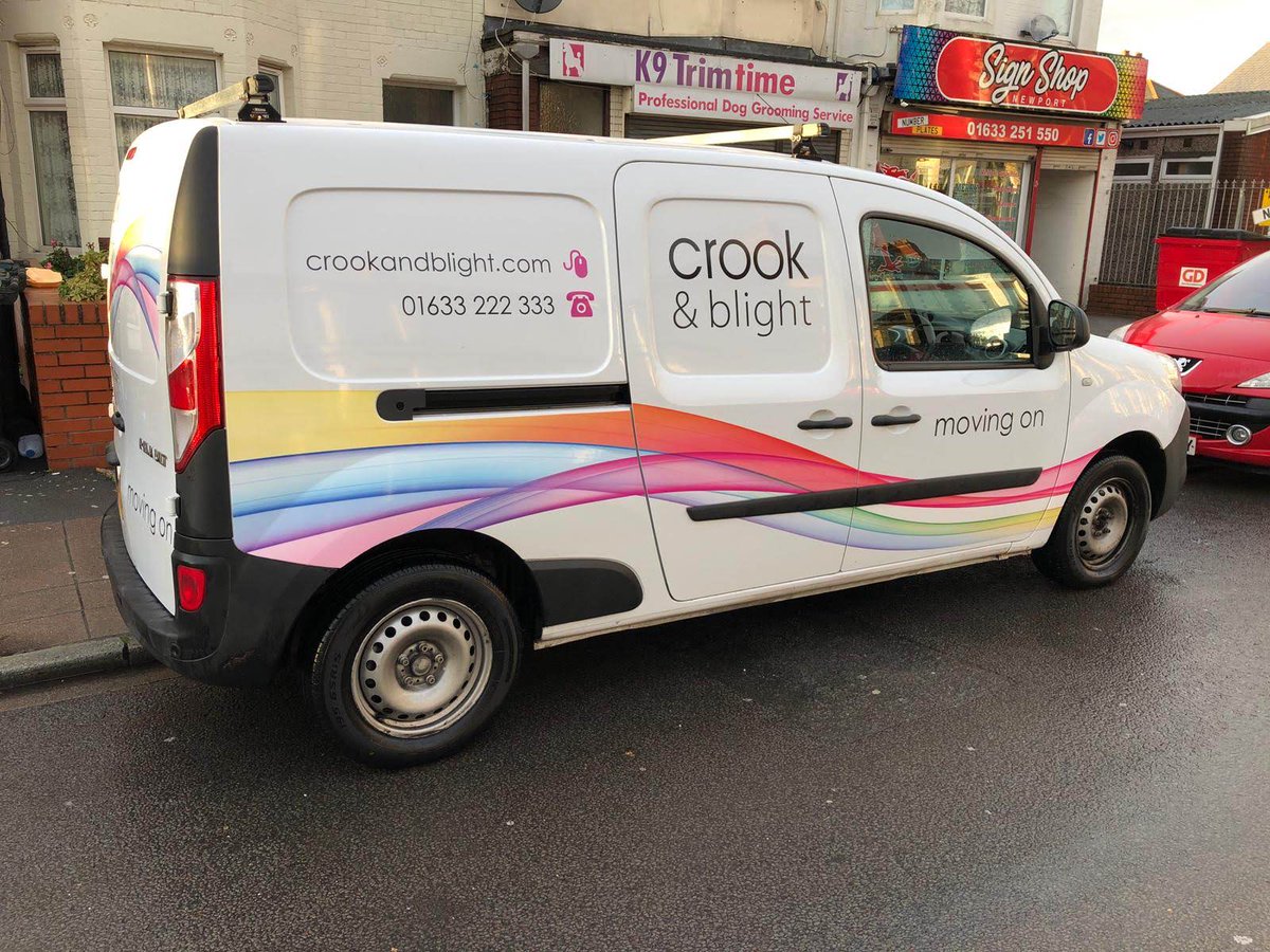 SignShopNewport's tweet photo. @crook_blight moving house check out Crook &amp; Blight vehicle out and about https://t.co/hbtajczKNz