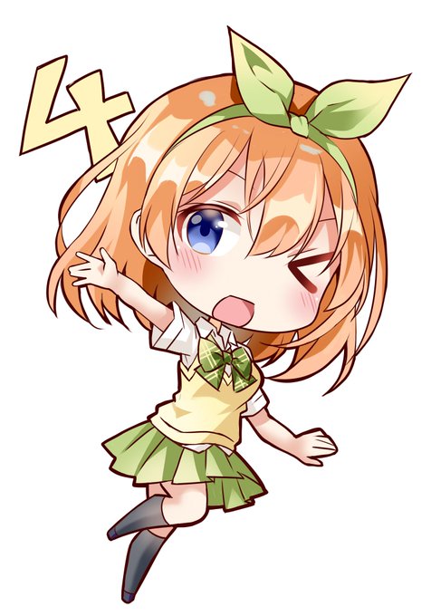 白クマシェイク🐻‍❄️新刊委託中！さんがTwitterに投稿した中野四葉(五等分の花嫁)のイラスト。
