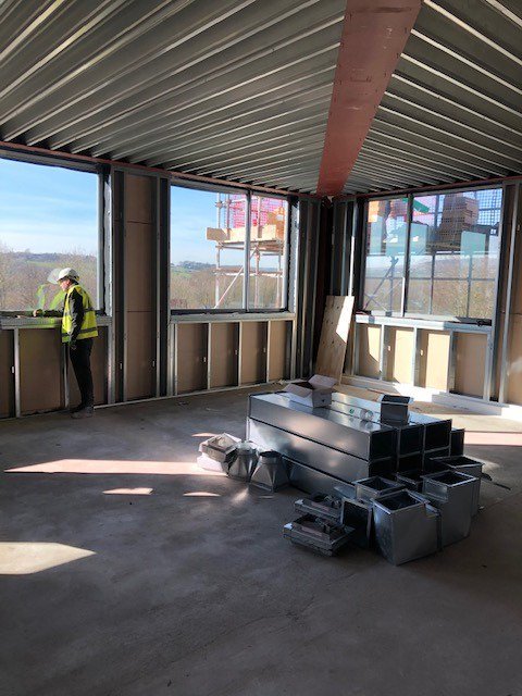 The sun was shining and <a href="/HeightsBurnley/">The Heights Burnley</a> is really taking shape, Room partitions being placed &amp; almost all brickwork / glazing complete. Looking amazing. <a href="/gallifordtry/">Galliford Try</a>
