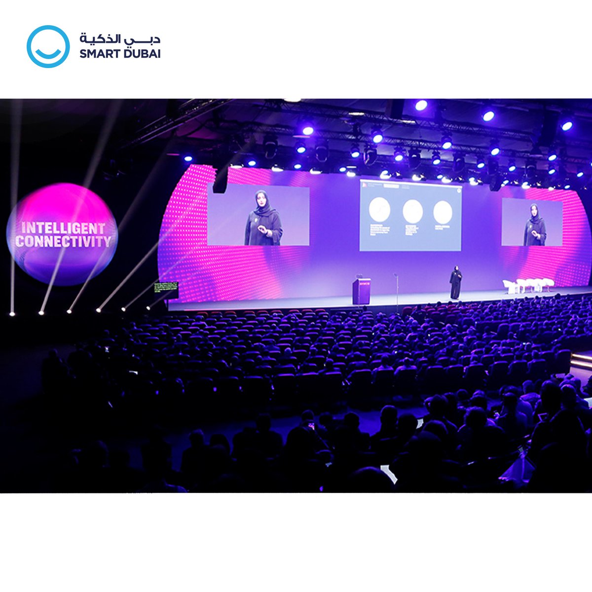 DigitalDubai's tweet photo. H.E Dr. @Aisha_BinBishr participated in the 2019 Mobile World Congress in Barcelona, the world's largest exhibition. Her Excellency shared #SmartDubai's journey and experience in designing smart cities, focusing on the Dubai's #PaperlessStrategy. https://t.co/bHs0uPspTc