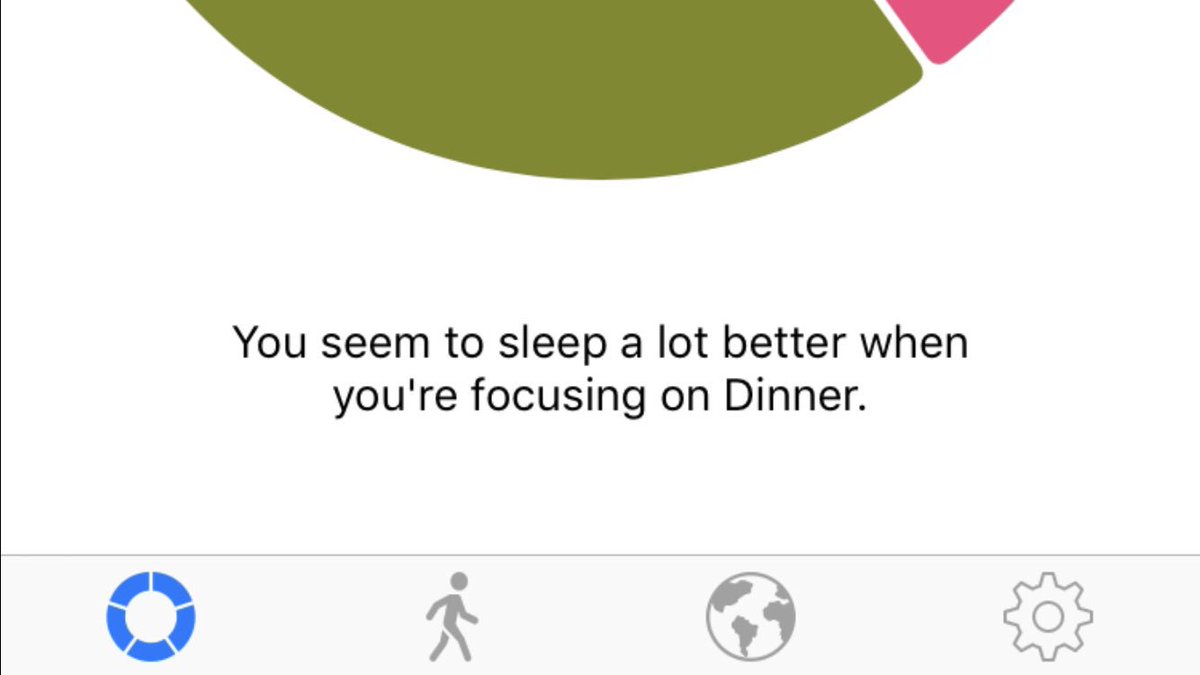 Got this app on my phone that tracks what I do in a day and gives me tips on how to sort my life out.                   It gets me.