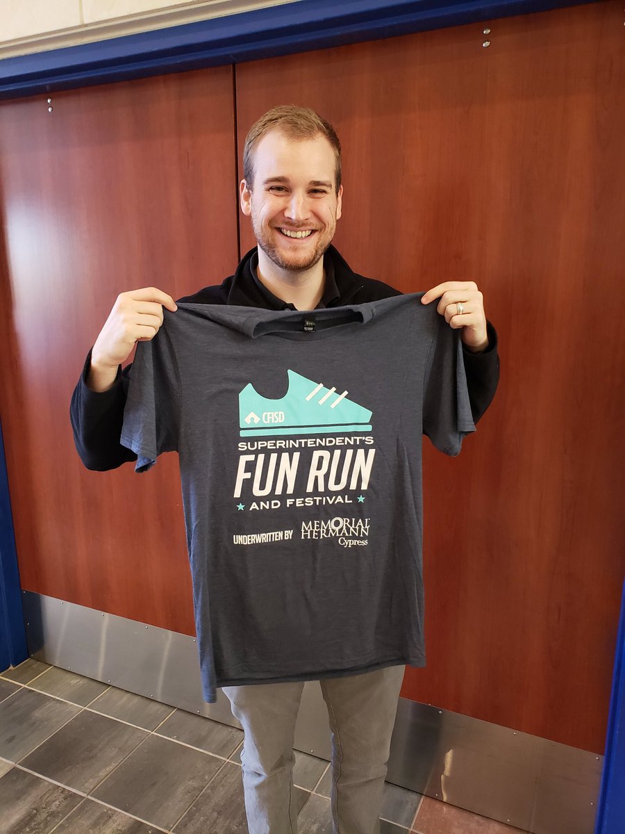 R4Bevin's tweet photo. #CFISDFunRun packet pick-up today &amp; Thursday in the Cypress Room at the Berry Center from 7a-7p.  See you on the 2nd 👟! https://t.co/AxLlYpzA2J