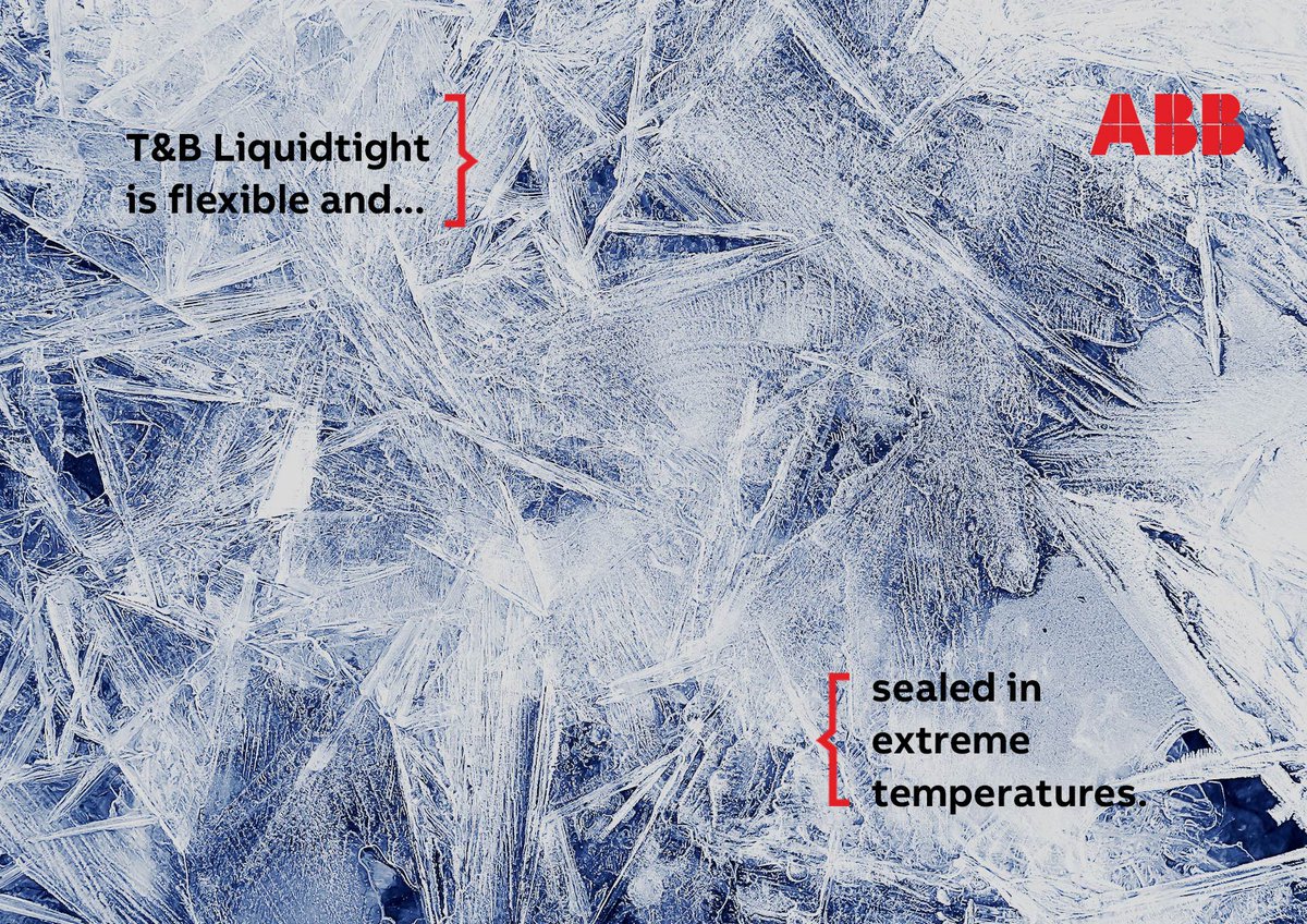 T&amp;B Liquidtight wide #temperature range conduit and fittings remain flexible and sealed in the #extreme temperature range of -60 to +150 degrees C (-76 to +302 degrees F). ow.ly/mxbH30nxr8j