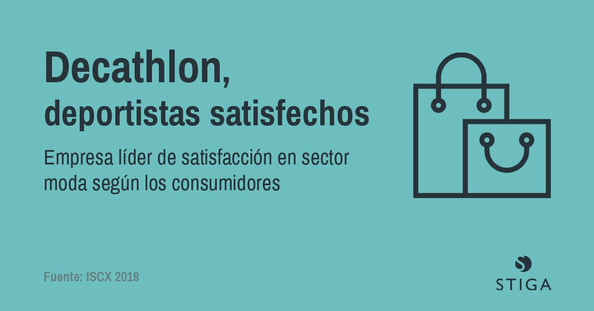 stigacx's tweet image. El #ISCX posiciona a @DecathlonES 🥇líder en satisfacción de clientes del sector moda en 2018. Importante logro para la compañía francesa especializada en material deportivo. #CX #CustomerExperience Conoce más sobre nuestro estudio stigacx.com @NoiCarTer @SandraVelezR