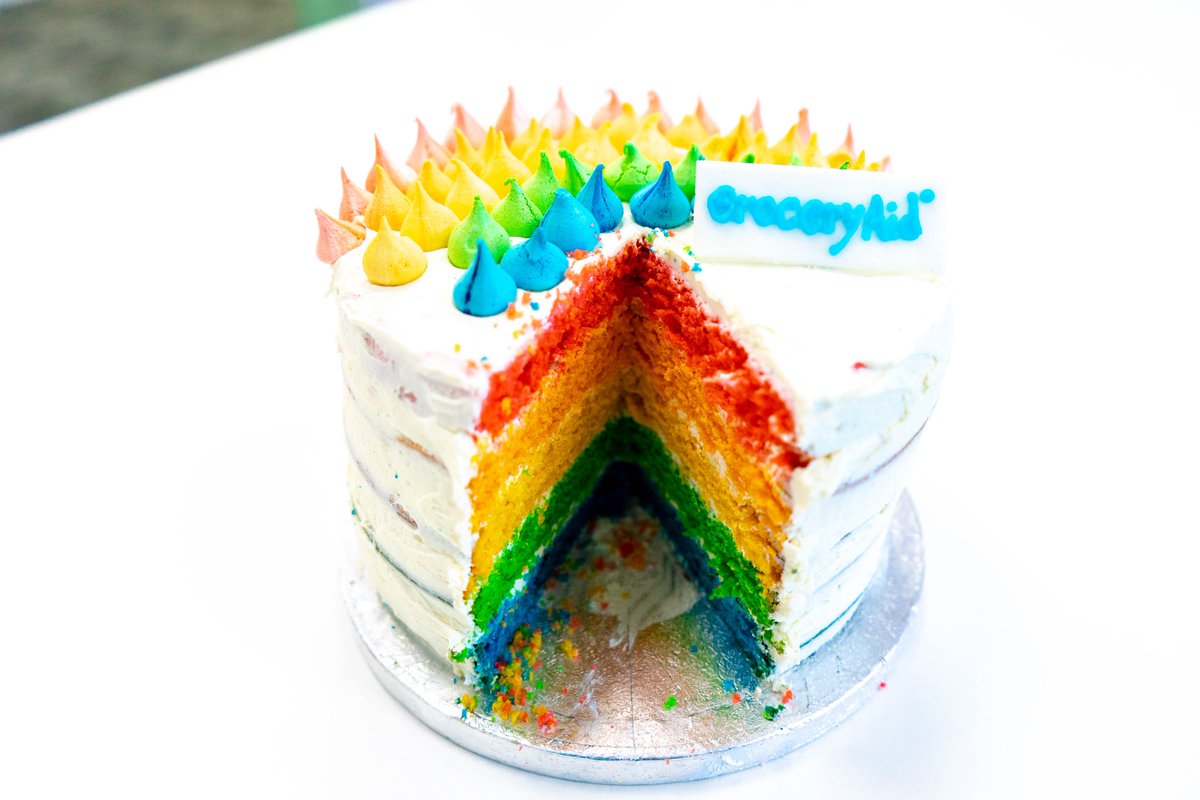 Great to see our team get involved in #GroceryAidDay with a bake sale. Not only raising funds for <a href="/groceryaid/">GroceryAid🌈</a> but raising awareness that they are there to provide practical, emotional and financial support when needed. Super baking from <a href="/nickident/">Nicola Dent</a> with a special GroceryAid Cake!