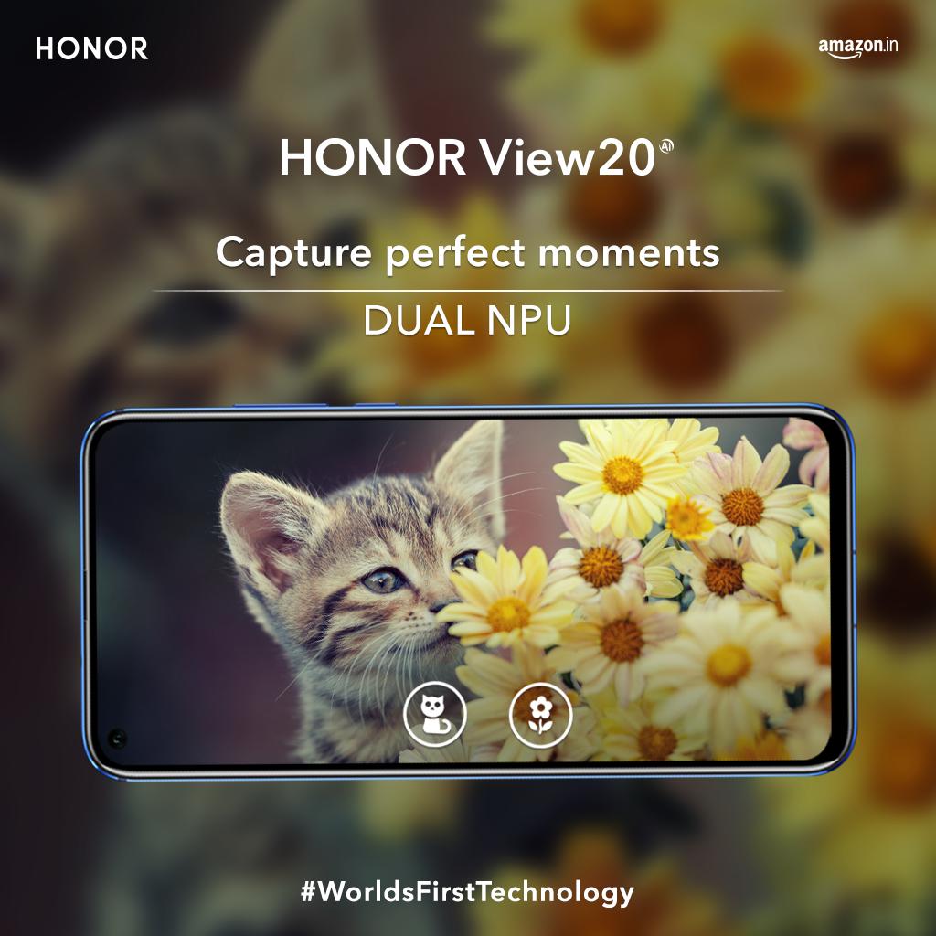 HiHonorIndia's tweet image. Rejoice and recognize hundreds of categories in real time with #WorldsFirstTechnology in the #HONORView20 and experience the ultimate Dual NPU. Amazing features starting INR 37,999 on @amazonIN : amzn.to/2RrblYG