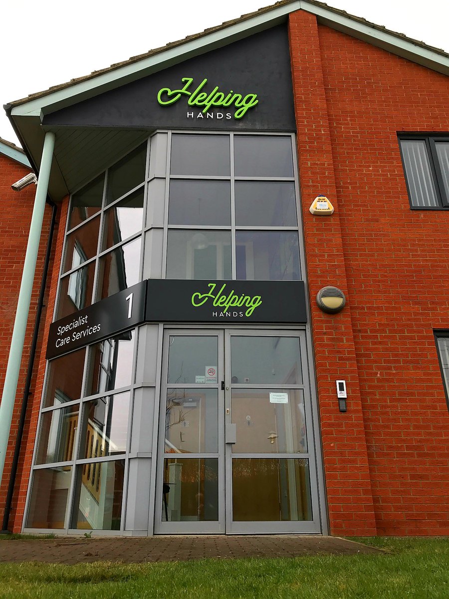 Great to see our clients new signage up @Helping_HandsNE Cramlington office, thanks to @topsignsltd  #specialistcare #care #signage #brandidentity