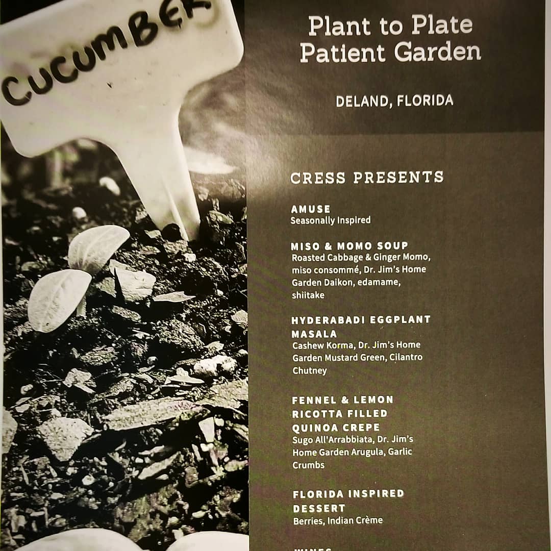 We served a #sinfullyvegetarian meal last night at @cressrestaurant in support of the @PlanttoplatePG Community Project at @DeLandPodiatry #nutrition #vegetarian #plantbased #vegan #globallyinspired #localfood @HariPulapaka @WineAtCress