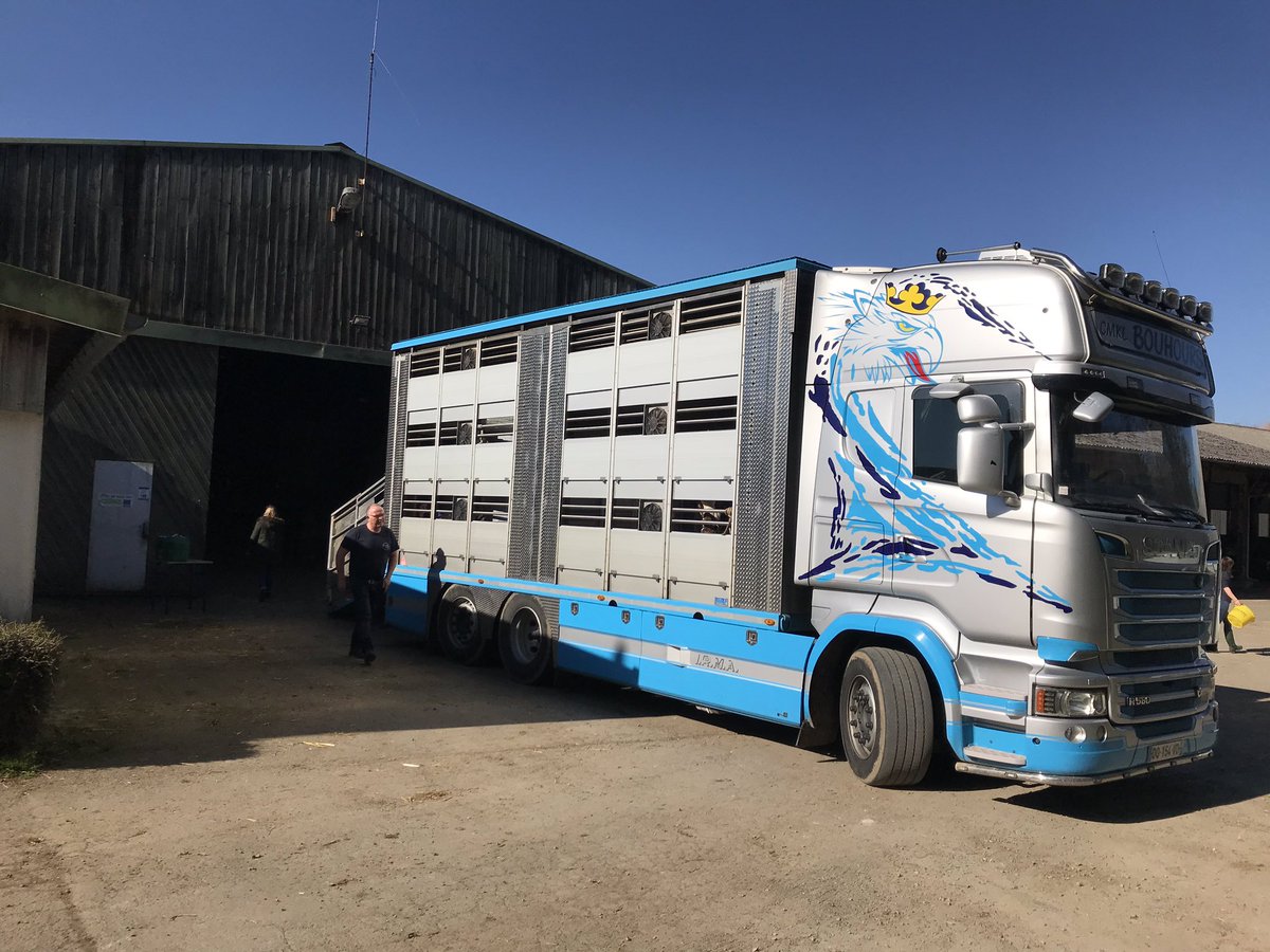 Tnla2019Rob's tweet photo. Ce midi le transporteur est venu chercher Heureuse pour l’emmener au @Salondelagri 🐮💪🏻 
#SiA2019 #TNLA2019 #robillard #SkillRob https://t.co/meTqD4JfEj