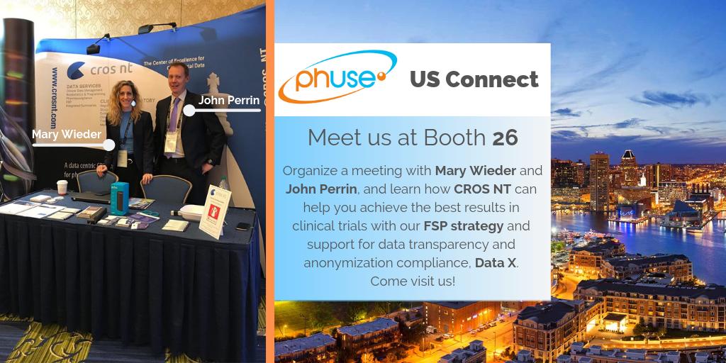 CROS_NT's tweet photo. The Phuse Clinical Data Science Conference is ready to start day 2! Meet us at Booth 26 and organize a meeting with Mary Wieder and John Perrin, and learn more about CROS NT's Service and Solutions. Come visit us!
@PhUSETwitta #PhuseUSconnect #usconnect19 https://t.co/7qLIOniS5r