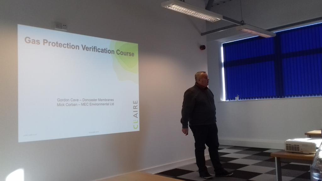 Jonny is down in Mexborough today at the Gas Protection Verification Course put on by <a href="/CLAIRE_Env/">CL:AIRE</a>. He's with other consultants, installers and Regulators learning about the theory behind the installation and #verification process inc. testing procedures

#cpd #development #learn
